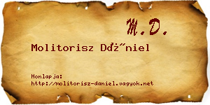 Molitorisz Dániel névjegykártya